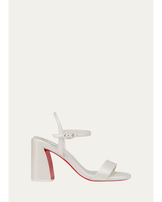 Christian Louboutin 85mm Jane Leather Ankle-Strap Sandals