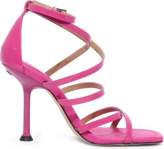 Michael Kors Imani Strappy High Heel Sandal - Dames - Sandalen met hakken - Roze - 37 1/2 EU - Leer - Schoenen