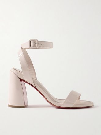 Christian Louboutin Sandali In Vernice Miss Sabina 85 - Neutri
