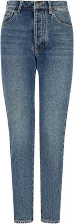 A|X Armani Exchange Hoge taille denim jeans- oversized pasvorm - Dames - Skinny Jeans - Blauw - W25 - Denim - Jeans