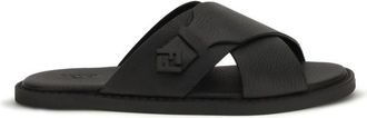 Fendi Black Logo Sandals