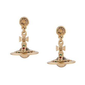 Vivienne Westwood New Petite Orb Earrings - female - Vivienne Westwood - Earrings - Yellow - ONE SIZE - Accessories