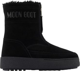 Moon Boot Lara Enkellaarsjes - Dames - Winterlaarzen - Zwart - 37 EU - Leer - Schoenen