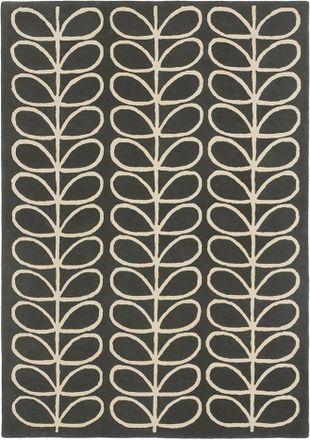 Orla Kiely Designer Teppich Linear Stem Slate - handgetuftet, aus 100% reiner Schurwolle