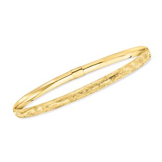 Canaria Canaria Italian 10kt Yellow Gold Brushed Bangle Bracelet