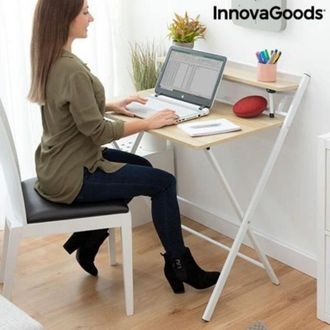 InnovaGoods Foldable Desk With Tablezy Shelf
