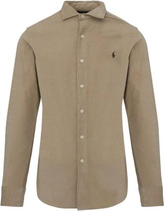 Polo Ralph Lauren Slim Fit Corduroy Shirt - Heren - Casual Overhemden - Beige - XL - Katoen - Overhemden