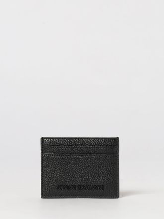 A|X Armani Exchange Portacarte di credito in pelle sintetica a grana
