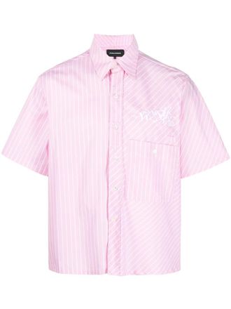 Palmers Camicia a righe con ricamo - Rosa