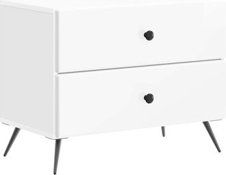 vidaXL Armario De Noche Brillante 62 X 34,5 X 47,5 Cm Vidaxl