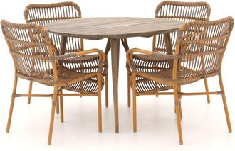 Kees Smit Intenso Parma/ROUGH-K ø 115cm dining tuinset 5-delig stapelbaar