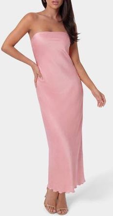 Bebe Strapless Maxi Dress in Rose at Nordstrom Rack, Size X-Small