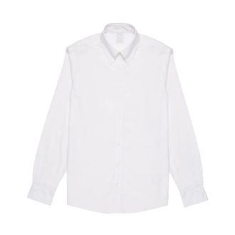 Brooks Brothers Milano Fit Non-Iron Overhemd - Heren - Casual Overhemden - Wit - 2XL - Katoen - Overhemden