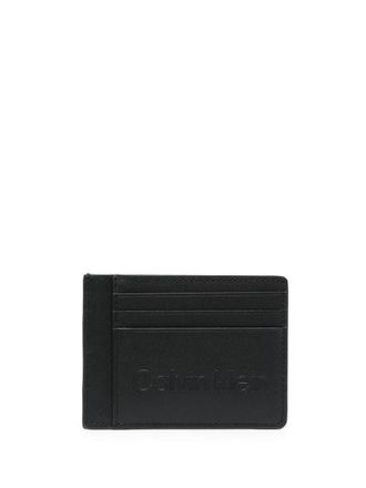 Calvin Klein Portacarte con logo goffrato - Nero