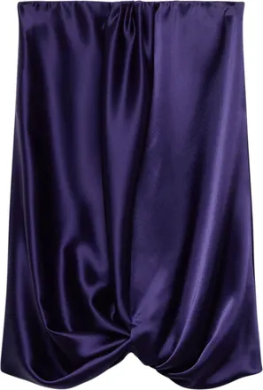 7 For All Mankind Icevine Cinch Hem Satin Mini Dress