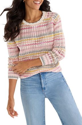 Nic+Zoe Stripe Sweater in Pink Multi at Nordstrom, Size Xx-Large