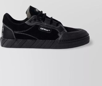 Off-white vulcanized rubber sole sneakers