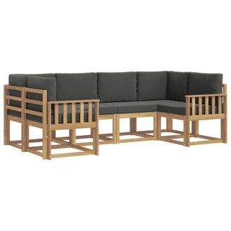 vidaXL Conjunto De Sof&aacute;s De Exterior 6 Pcs Blanco Y Antracita Vidaxl