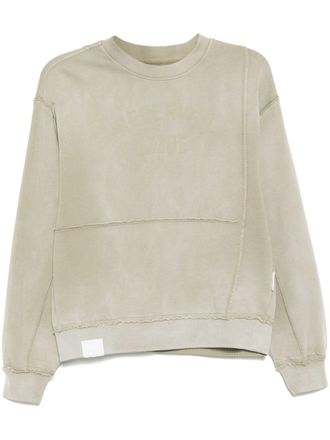Izzue logo-printed sweatshirt - women - Cotton - S - Neutrals