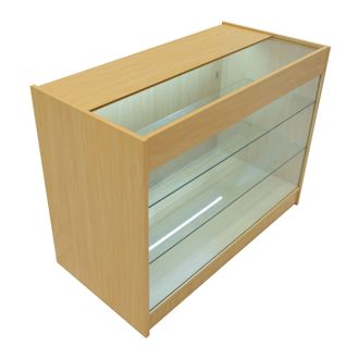 MonsterShop LED Retail Shop Counter K1200 - Maple in Beige