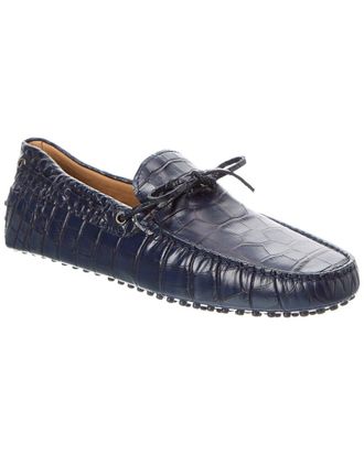 Tod's TodS Croc-Embossed Leather Loafer
