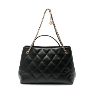 Tory Burch Fleming Carryall Tas - Dames - Tassen - Zwart - Maat: ONE Size Zijde