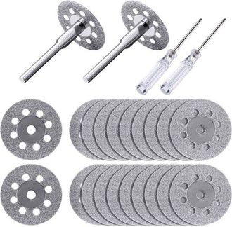 OEM 20 Discos Abrasivos De Diamante De 22 Mm. Aptos Para Herramientas Rotativas Dremel