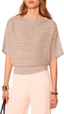 Mint Velvet Metallic Batwing Knit Top in Silver at Nordstrom, Size X-Small