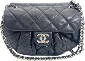 Chanel Pre-owned Vintage Shoulder Bag - Dames - Vintage Schoudertas - Zwart - ONE Size - Leer - Vintage