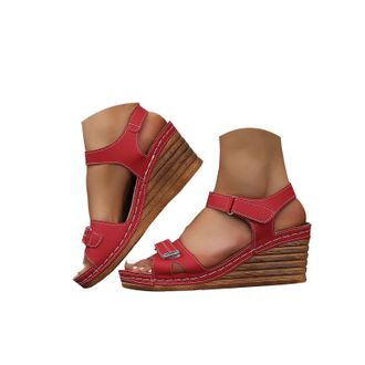 Generic Orthopedic Sandals with Arch Support Strappy Sandals for Women 2026 Wedge Comfortable Walking Shoes Cushion Footbed Platform Slides Dressy Summer Beac