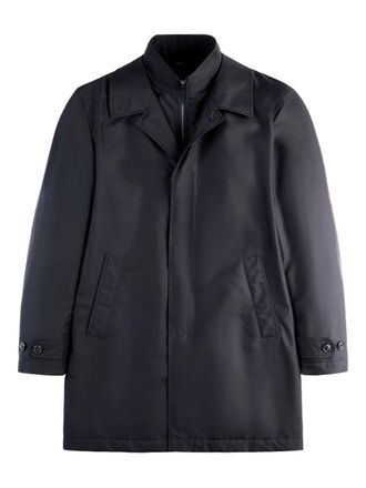 Fay collared zip-up coat - Black