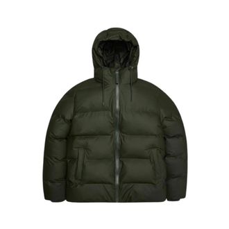 Rains Alta Puffer Jacket - Heren - Winterjassen - Groen - S - Leer - Jassen