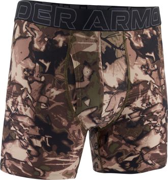 Under Armour Mens Ua Performance Tech-Print 6 Inch,Desert Sand Boxer Briefs, 3XL