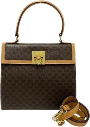 Celine Pre-owned Plastic celine-bags - Dames - Vintage Handtas - Bruin - ONE Size - Leer - Vintage