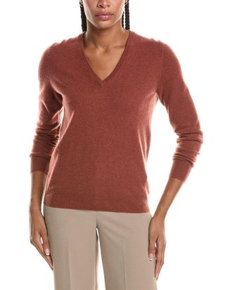 N.Peal N. PEAL Phoebe V-Neck 100% Cashmere Sweater