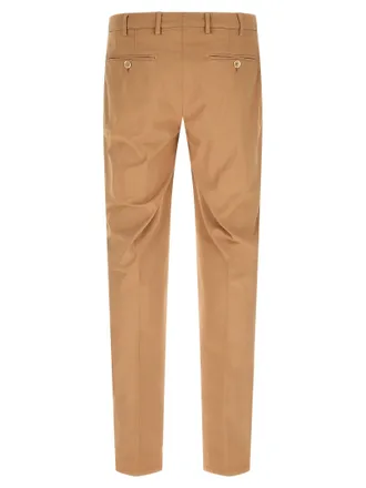 Brunello Cucinelli Pima Cotton Gabardine Trousers - Camel