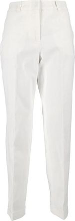 PESERICO Slim-fit Broeken - Dames - Slim Fit Broeken - Wit - L - Broeken