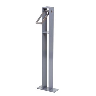 Hhg Hhg - Nunca Usado] Colgador De Bicicletas 302, Soporte Para Bicicletas, Acero Galvanizado, Con Recubrimiento En Polvo Para Exteriores 96x24x10cm, Gris
