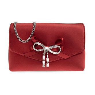 Jimmy Choo London Tassen, Dames, Rood, ONE Size, Satijn, Soft Bow Mini Bag