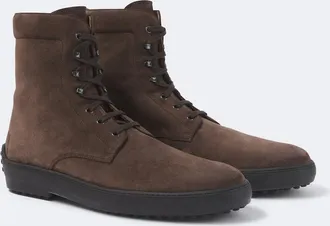 Tod's Suede lace-up boots