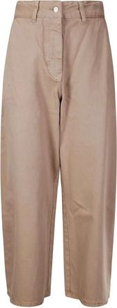 STUDIO NICHOLSON Chalco Wide-Leg Jeans - Dames - Wijde Broeken - Bruin - XS - Denim - Broeken