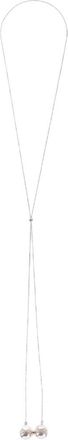Bottega Veneta Silver Double Sphere Pendant Necklace