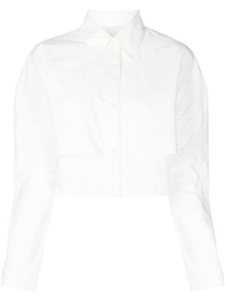 JNBY cropped cotton shirt - women - Cotton - S - White