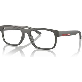 Prada 52mm Rectangle optical glasses in Silver at Nordstrom