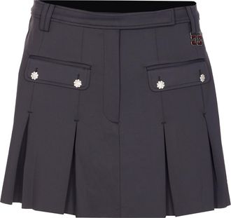 Ganni Black Pleated Mini Skirt