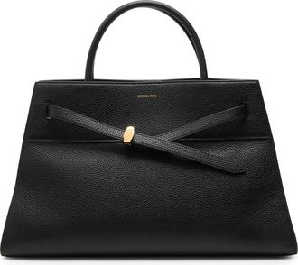 Veronica Beard Large Dash Leather top Handlebag - Black - One Size