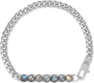 Melinda Maria Julian Loves Labradorite Bracelet in Silver-Lab at Nordstrom, Size 7.5