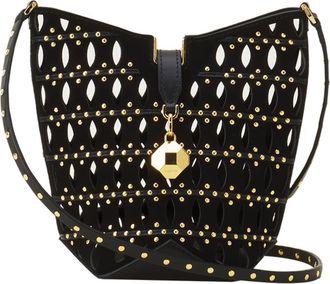 Lanvin Catch Nano By Lanvin Bucket Bag In Suede in Black/gold at Nordstrom