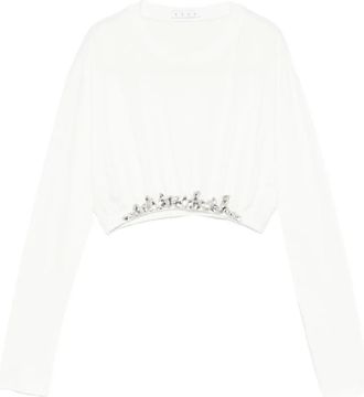 Area crystal-embellished sweater - White