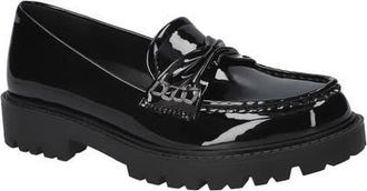 Bella Vita Avalon Lug Sole Loafer in Black Patent at Nordstrom, Size 6.5
